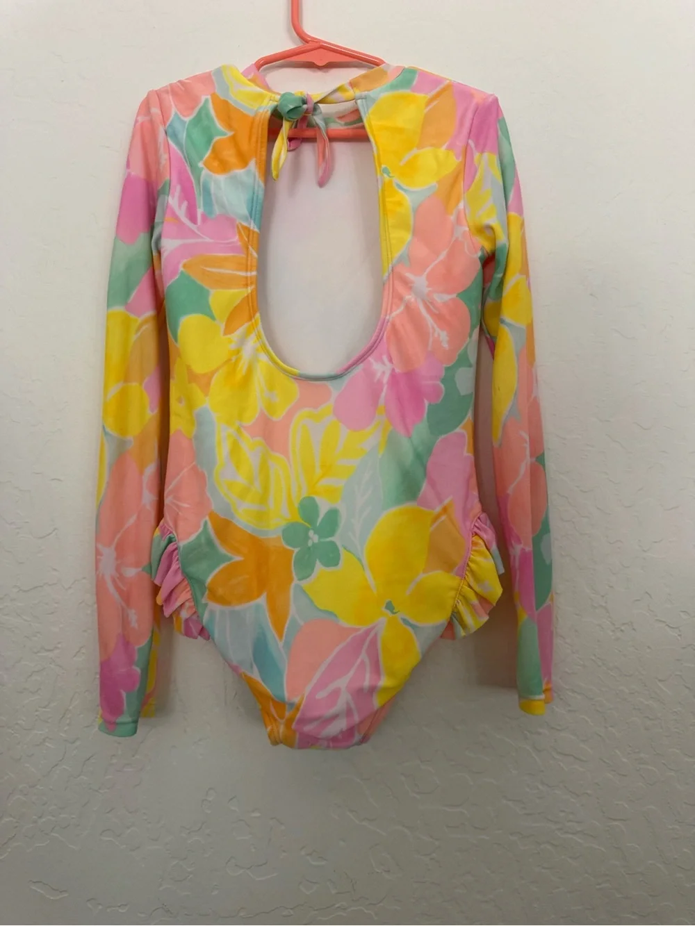 Cat & Jack Long-Sleeve Floral Rashguard - Pink, Yellow, Green